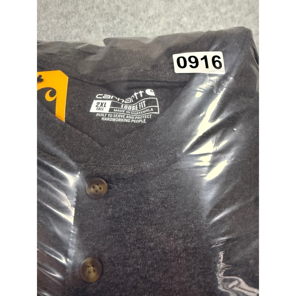Lot of 3 Carhartt Mens 2XL Tall Loose Fit Heavyweight Pocket Henley K84 T-Shirts - Picture 5 of 5